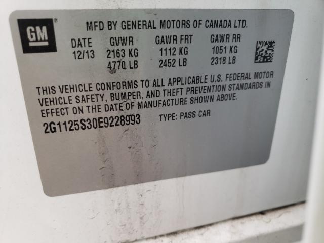 Photo 9 VIN: 2G1125S30E9228993 - CHEVROLET IMPALA LT 