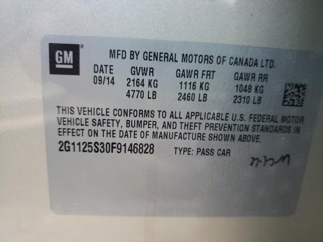 Photo 8 VIN: 2G1125S30F9146828 - CHEVROLET IMPALA LT 