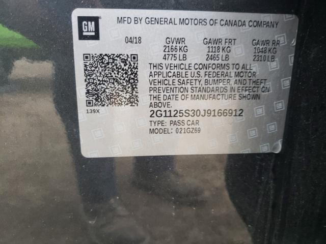 Photo 9 VIN: 2G1125S30J9166912 - CHEVROLET IMPALA PRE 