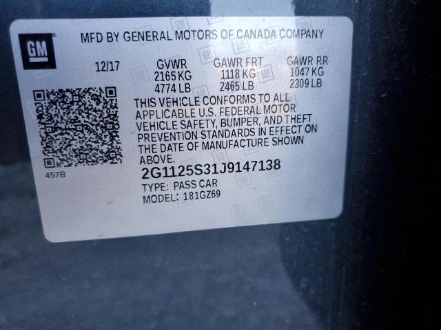 Photo 11 VIN: 2G1125S31J9147138 - CHEVROLET IMPALA PRE 