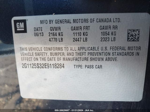 Photo 8 VIN: 2G1125S32E9118284 - CHEVROLET IMPALA 