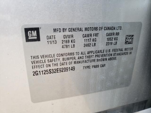 Photo 9 VIN: 2G1125S32E9209149 - CHEVROLET IMPALA LT 