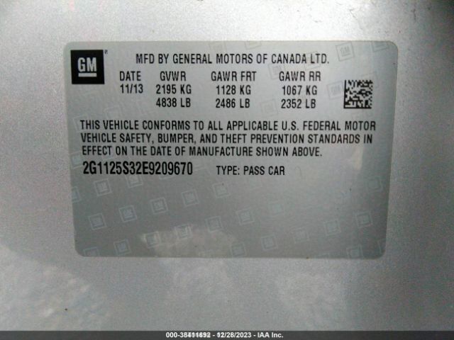 Photo 8 VIN: 2G1125S32E9209670 - CHEVROLET IMPALA 