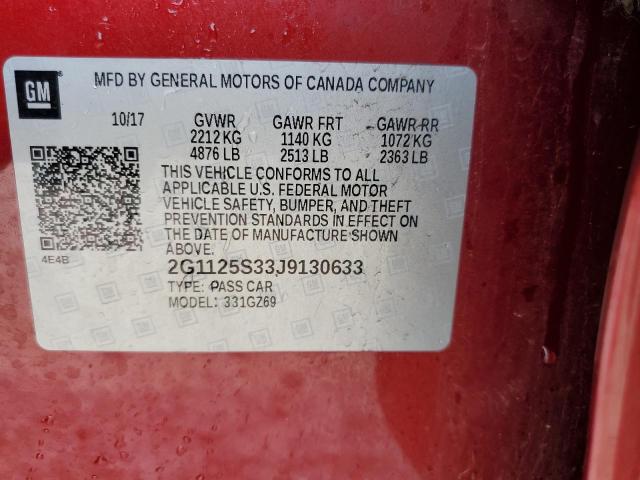 Photo 11 VIN: 2G1125S33J9130633 - CHEVROLET IMPALA PRE 