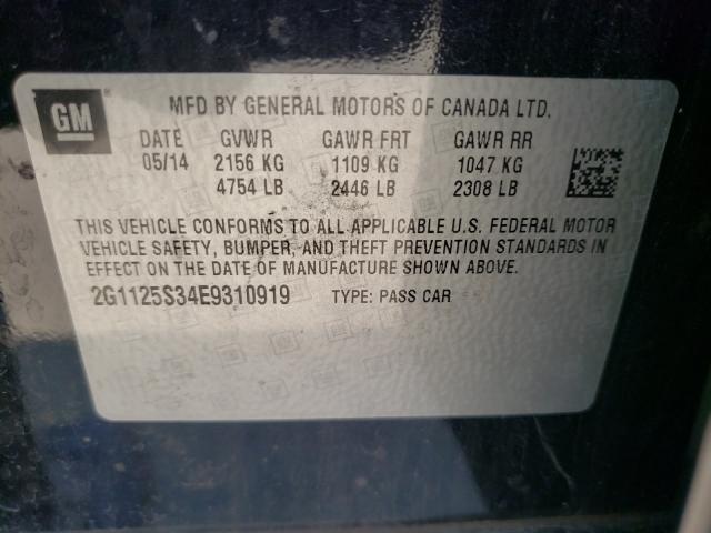 Photo 9 VIN: 2G1125S34E9310919 - CHEVROLET IMPALA LT 