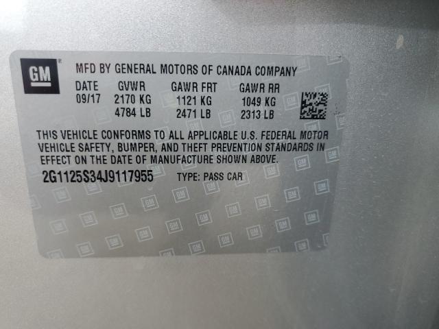 Photo 11 VIN: 2G1125S34J9117955 - CHEVROLET IMPALA PRE 