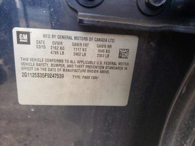 Photo 11 VIN: 2G1125S35F9247539 - CHEVROLET IMPALA LT 