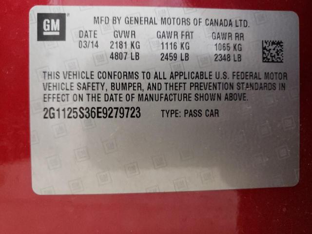 Photo 9 VIN: 2G1125S36E9279723 - CHEVROLET IMPALA LT 