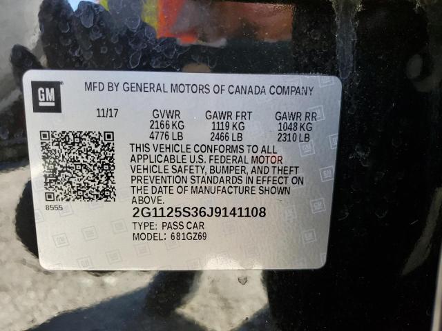 Photo 9 VIN: 2G1125S36J9141108 - CHEVROLET IMPALA PRE 