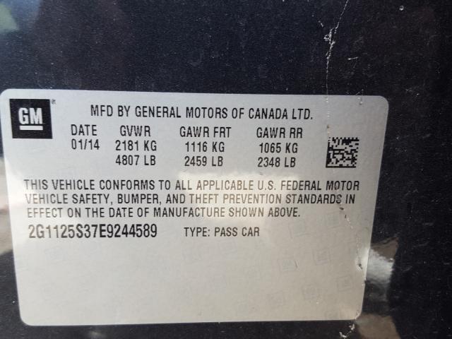 Photo 9 VIN: 2G1125S37E9244589 - CHEVROLET IMPALA LT 