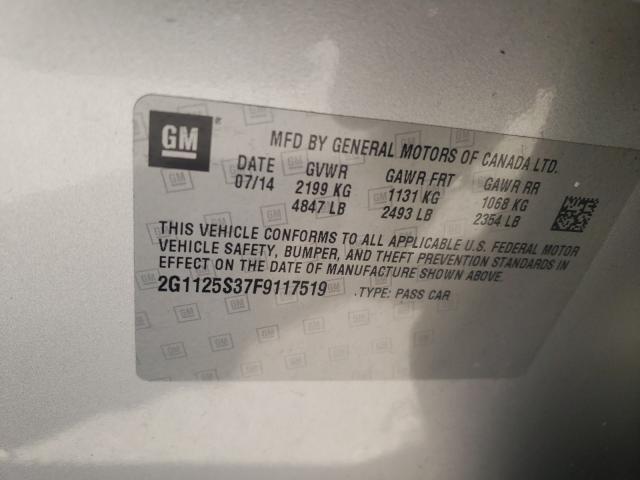 Photo 9 VIN: 2G1125S37F9117519 - CHEVROLET IMPALA LT 