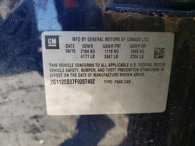 Photo 11 VIN: 2G1125S37F9287492 - CHEVROLET IMPALA 