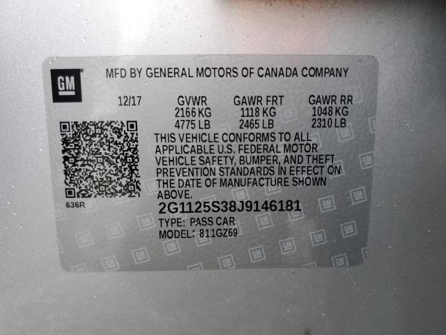 Photo 11 VIN: 2G1125S38J9146181 - CHEVROLET IMPALA PRE 