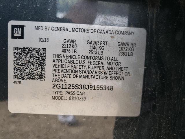 Photo 11 VIN: 2G1125S38J9155348 - CHEVROLET IMPALA PRE 