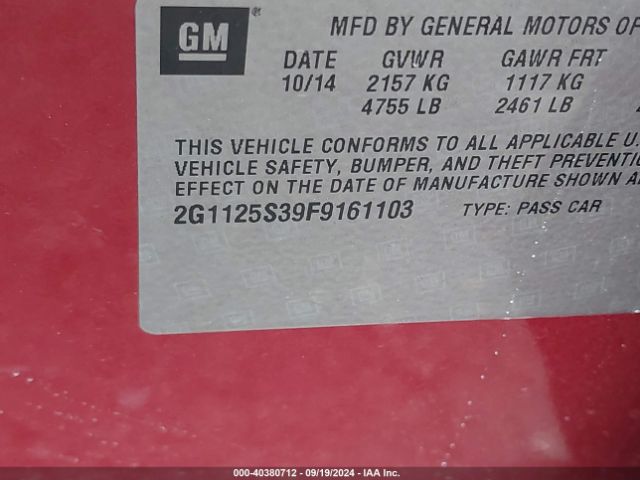 Photo 8 VIN: 2G1125S39F9161103 - CHEVROLET IMPALA 