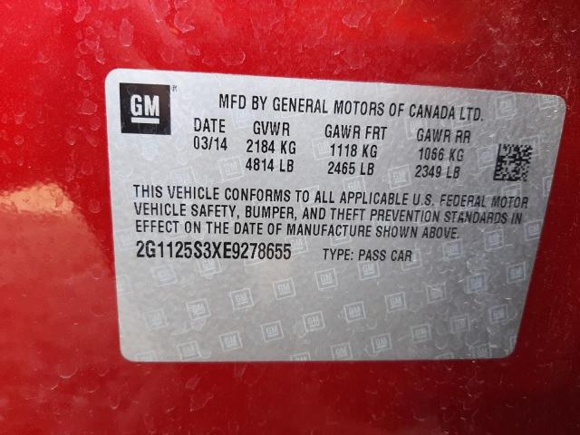 Photo 9 VIN: 2G1125S3XE9278655 - CHEVROLET IMPALA LT 