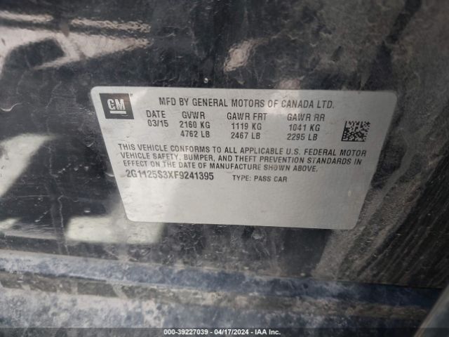 Photo 8 VIN: 2G1125S3XF9241395 - CHEVROLET IMPALA 