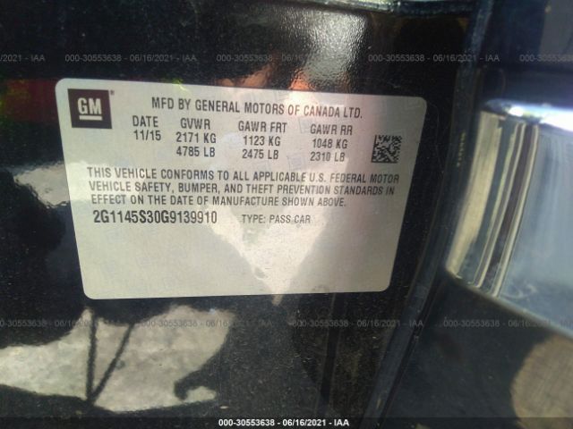 Photo 8 VIN: 2G1145S30G9139910 - CHEVROLET IMPALA 