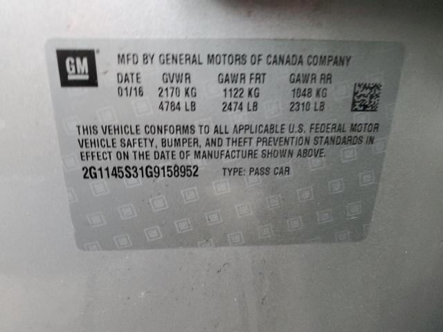 Photo 11 VIN: 2G1145S31G9158952 - CHEVROLET IMPALA LTZ 