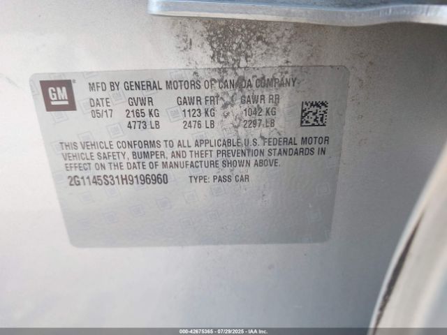 Photo 8 VIN: 2G1145S31H9196960 - CHEVROLET IMPALA 
