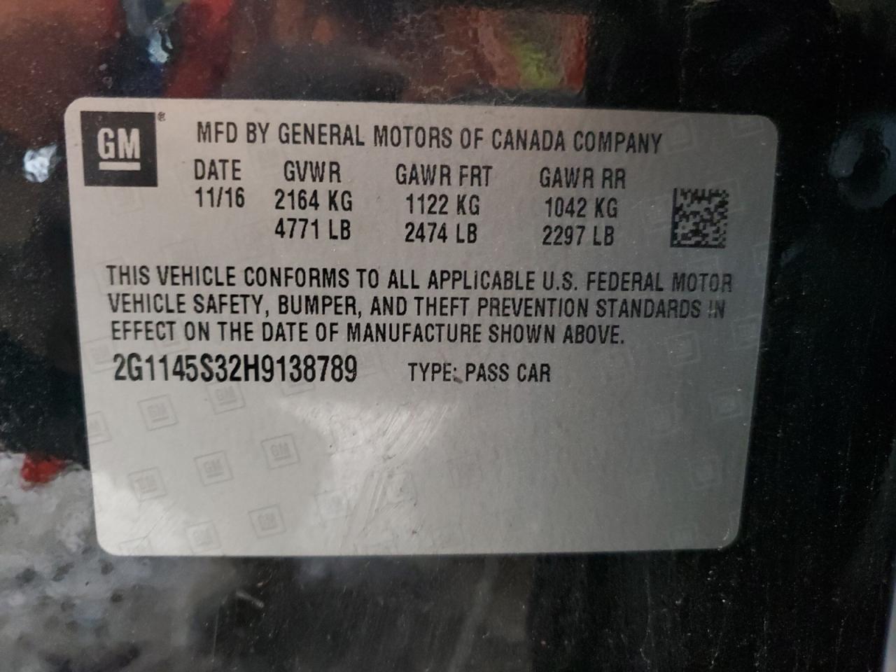 Photo 12 VIN: 2G1145S32H9138789 - CHEVROLET IMPALA 