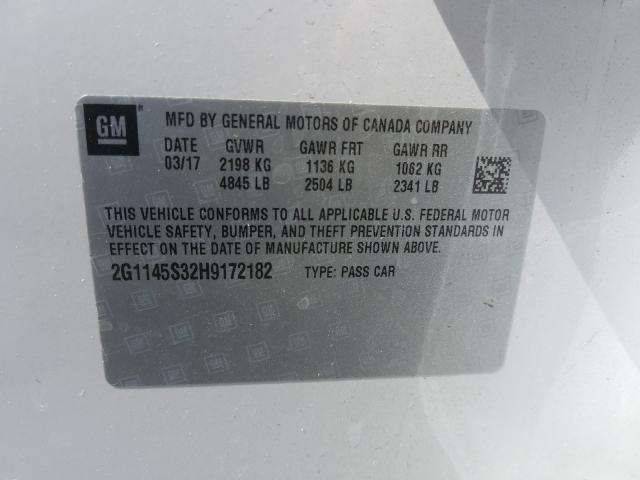 Photo 9 VIN: 2G1145S32H9172182 - CHEVROLET IMPALA PRE 