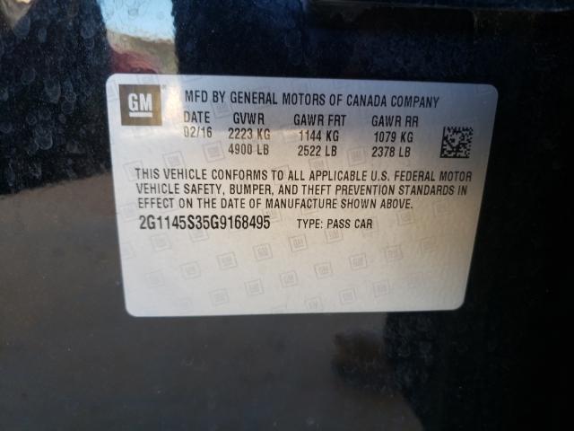 Photo 9 VIN: 2G1145S35G9168495 - CHEVROLET IMPALA LTZ 