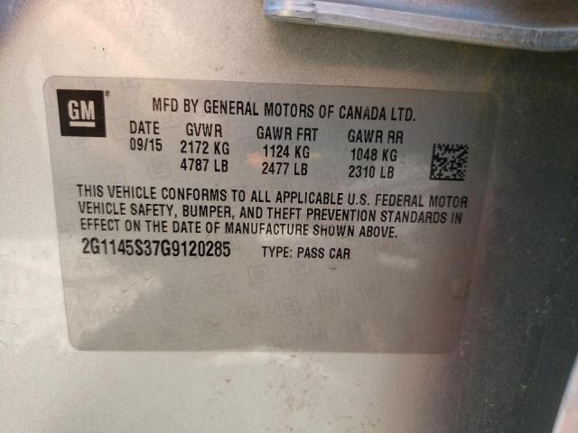 Photo 9 VIN: 2G1145S37G9120285 - CHEVROLET IMPALA LTZ 