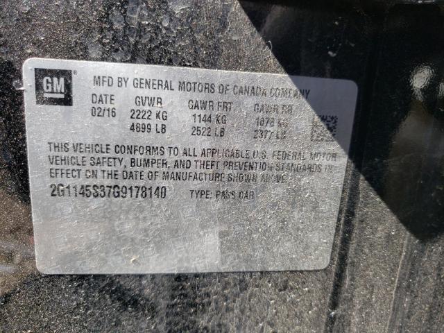 Photo 9 VIN: 2G1145S37G9178140 - CHEVROLET IMPALA LTZ 