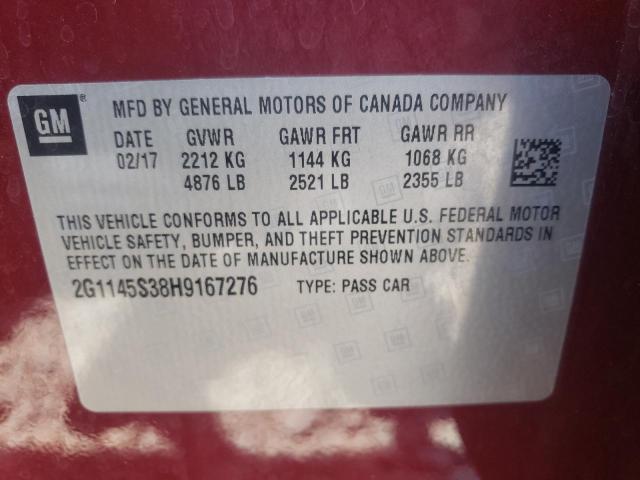 Photo 9 VIN: 2G1145S38H9167276 - CHEVROLET IMPALA PRE 