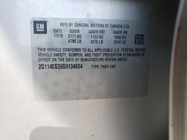 Photo 9 VIN: 2G1145S39G9134804 - CHEVROLET IMPALA LTZ 