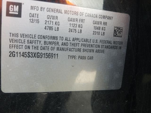 Photo 9 VIN: 2G1145S3XG9156911 - CHEVROLET IMPALA LTZ 