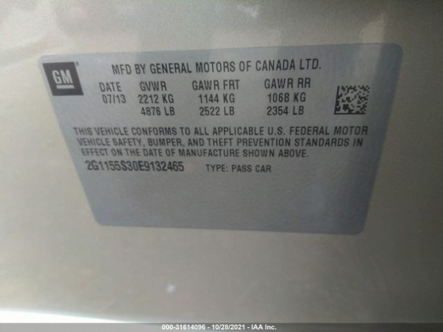 Photo 8 VIN: 2G1155S30E9132465 - CHEVROLET IMPALA 