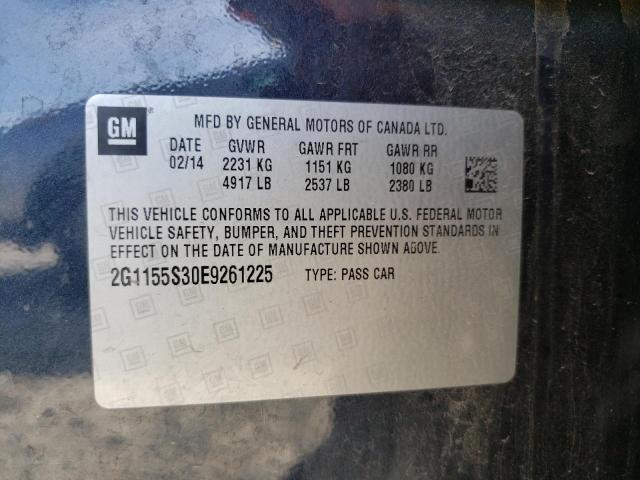 Photo 11 VIN: 2G1155S30E9261225 - CHEVROLET IMPALA LTZ 