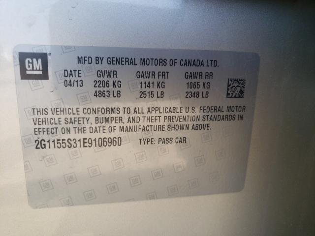 Photo 9 VIN: 2G1155S31E9106960 - CHEVROLET IMPALA LTZ 