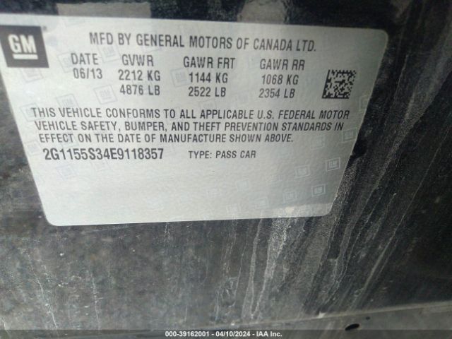 Photo 8 VIN: 2G1155S34E9118357 - CHEVROLET IMPALA 