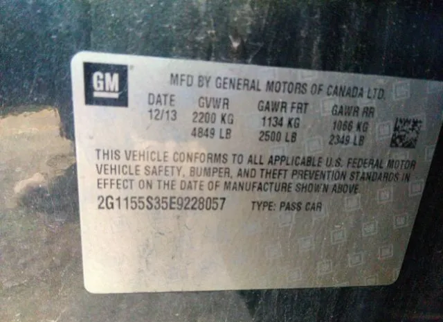 Photo 8 VIN: 2G1155S35E9228057 - CHEVROLET IMPALA 