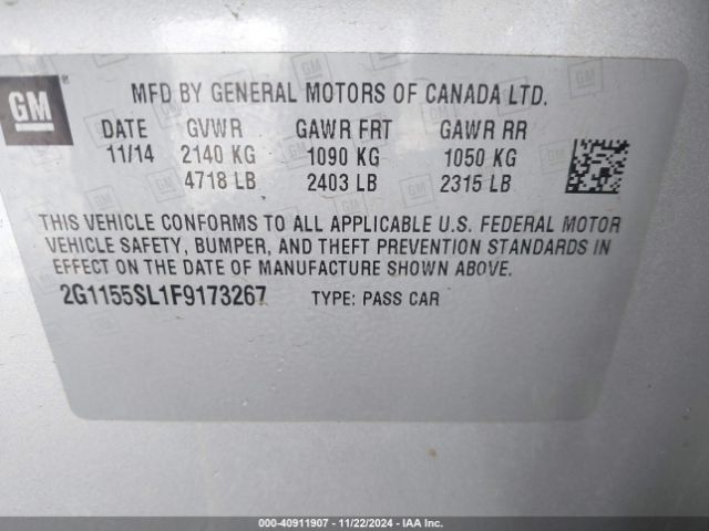 Photo 8 VIN: 2G1155SL1F9173267 - CHEVROLET IMPALA 