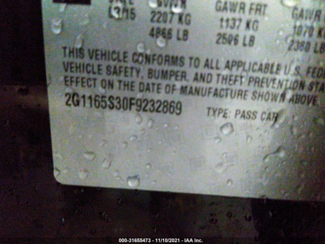 Photo 8 VIN: 2G1165S30F9232869 - CHEVROLET IMPALA 