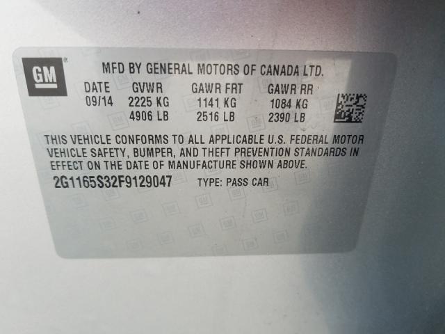 Photo 9 VIN: 2G1165S32F9129047 - CHEVROLET IMPALA LTZ 