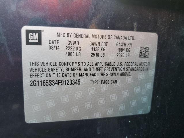 Photo 9 VIN: 2G1165S34F9123346 - CHEVROLET IMPALA LTZ 