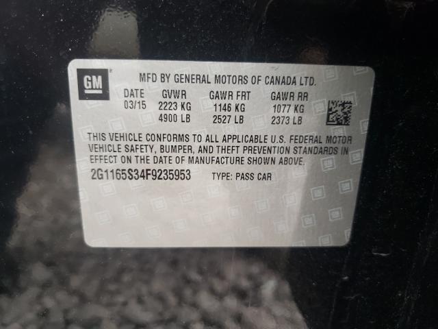 Photo 9 VIN: 2G1165S34F9235953 - CHEVROLET IMPALA LTZ 