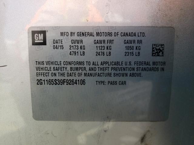 Photo 9 VIN: 2G1165S39F9264106 - CHEVROLET IMPALA LTZ 