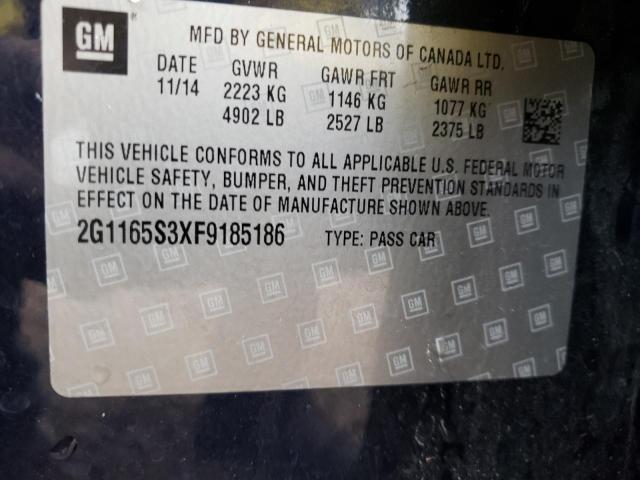 Photo 9 VIN: 2G1165S3XF9185186 - CHEVROLET IMPALA LTZ 