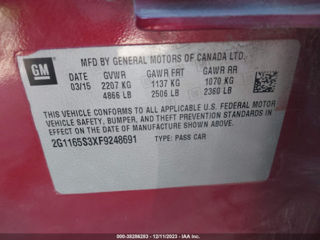 Photo 8 VIN: 2G1165S3XF9248691 - CHEVROLET IMPALA 