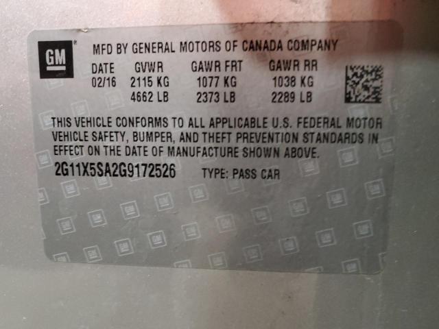 Photo 12 VIN: 2G11X5SA2G9172526 - CHEVROLET IMPALA LS 