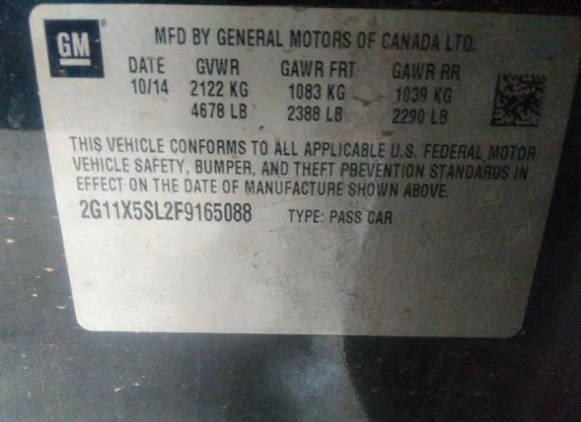 Photo 8 VIN: 2G11X5SL2F9165088 - CHEVROLET IMPALA 