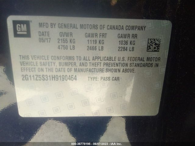 Photo 8 VIN: 2G11Z5S31H9190464 - CHEVROLET IMPALA 