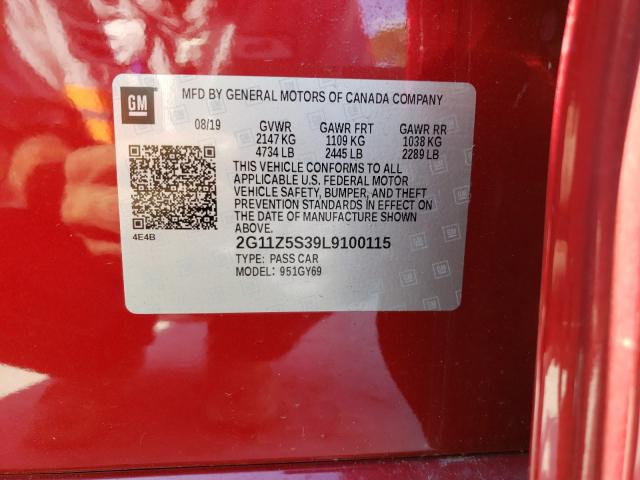 Photo 9 VIN: 2G11Z5S39L9100115 - CHEVROLET IMPALA LT 