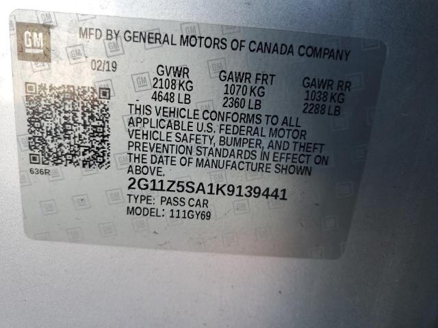 Photo 11 VIN: 2G11Z5SA1K9139441 - CHEVROLET IMPALA LT 